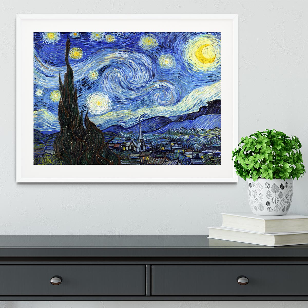 Van Gogh Starry Night Framed Print - Canvas Art Rocks - 5