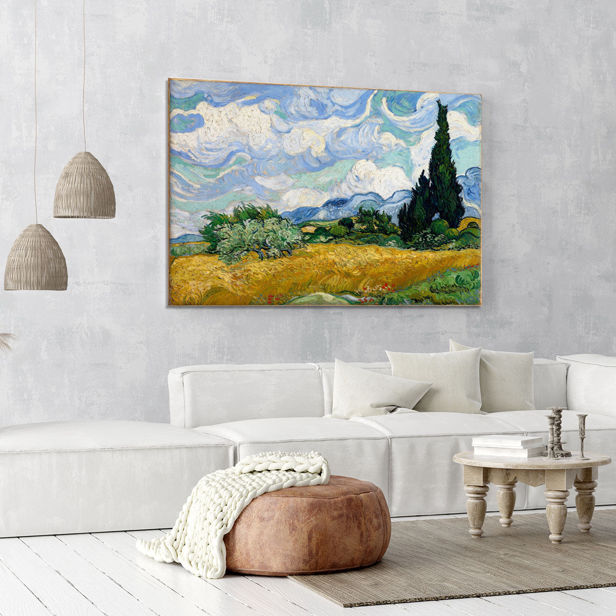 Van Gogh Wheat Field with Cypresses Canvas Print or Poster - Canvas Art Rocks - 6