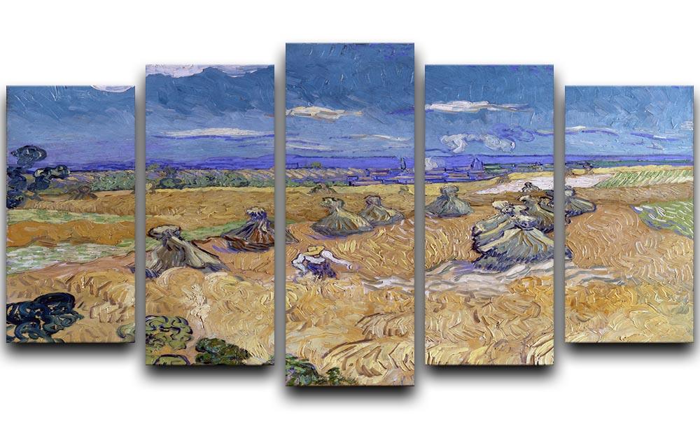 Van Gogh Wheat Fields with Reaper at Auvers 5 Split Panel Canvas  - Canvas Art Rocks - 1