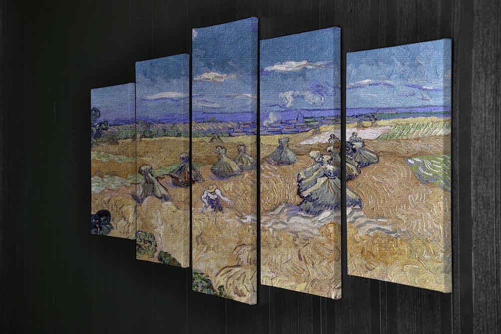 Van Gogh Wheat Fields with Reaper at Auvers 5 Split Panel Canvas - Canvas Art Rocks - 2