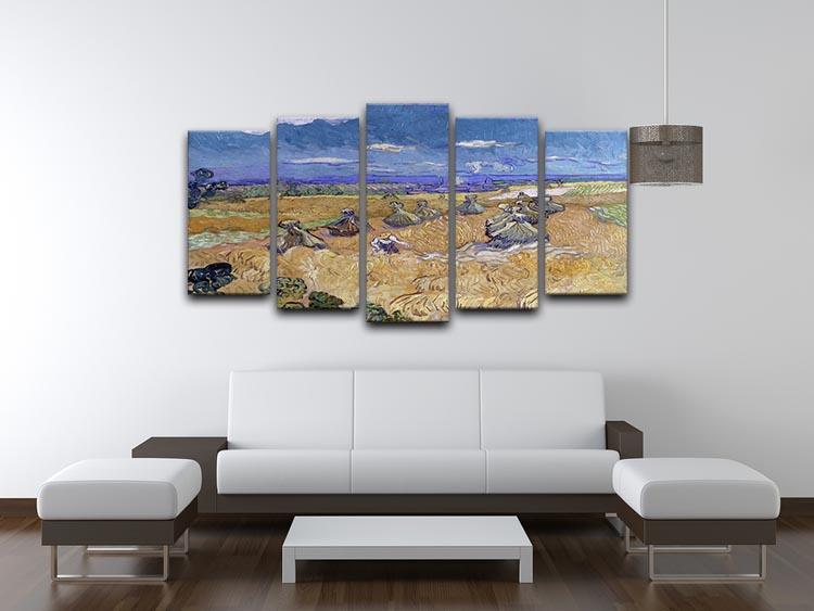 Van Gogh Wheat Fields with Reaper at Auvers 5 Split Panel Canvas - Canvas Art Rocks - 3