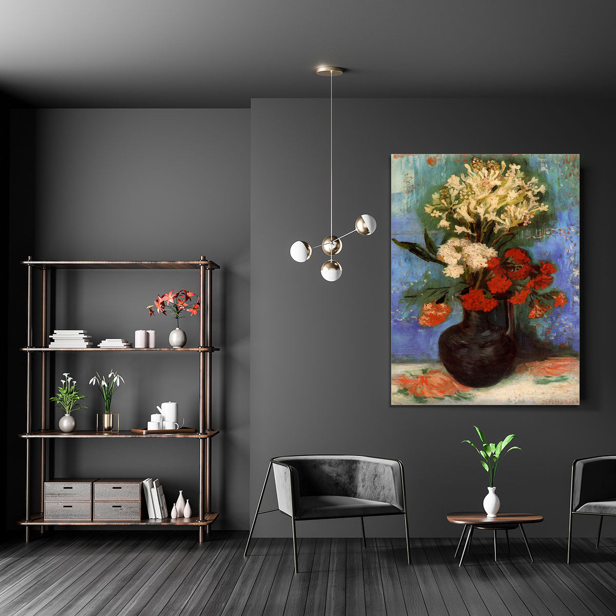 Vase with Carnations and Other Flowers by Van Gogh Canvas Print or Poster - Canvas Art Rocks - 5