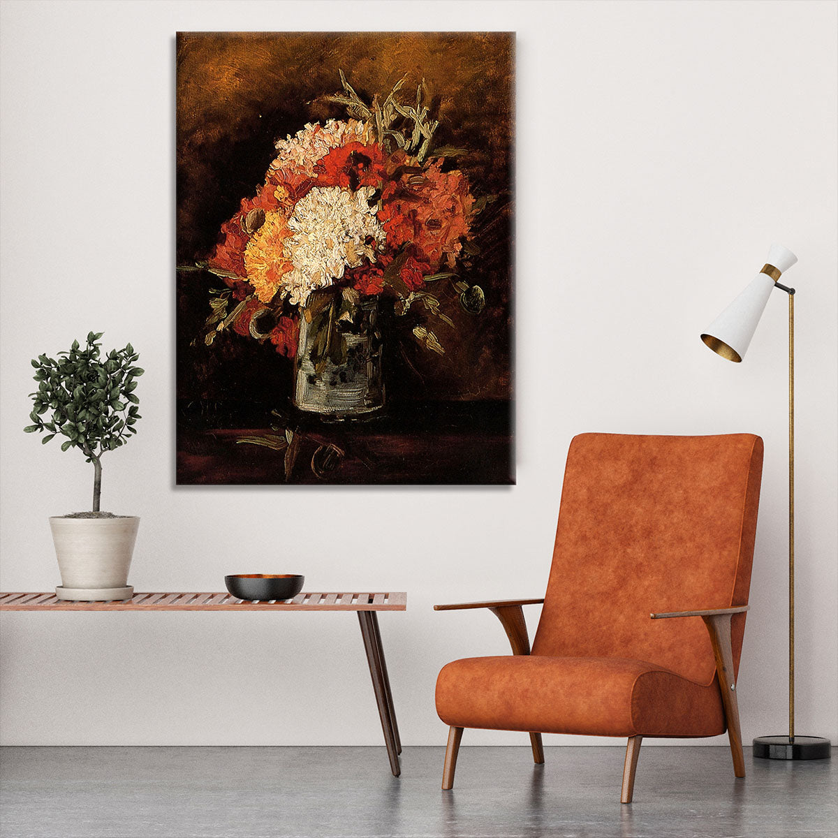 Vase with Carnations by Van Gogh Canvas Print or Poster - Canvas Art Rocks - 6
