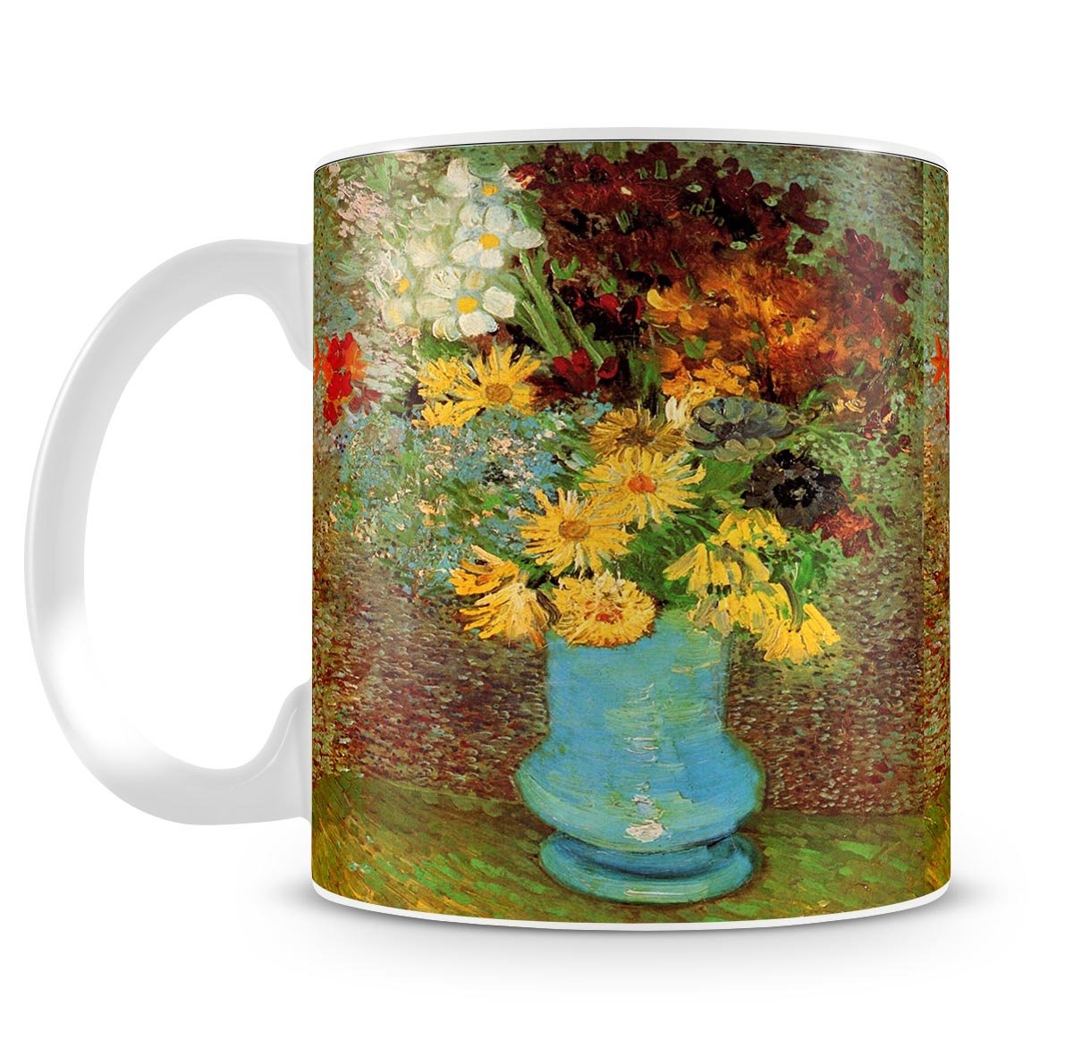 Vase with Daisies and Anemones by Van Gogh Mug - Canvas Art Rocks - 4