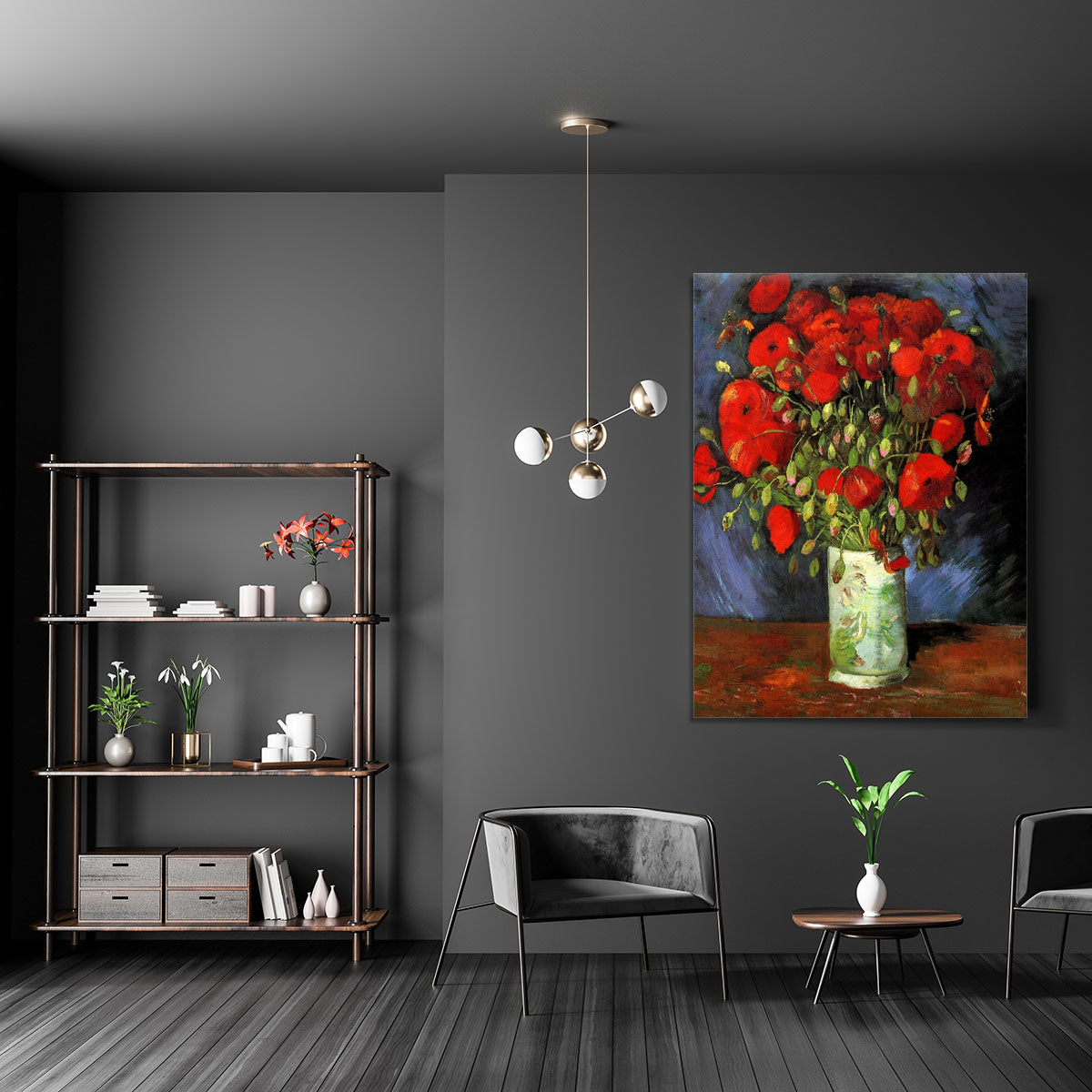 Vase with Red Poppies by Van Gogh Canvas Print or Poster - Canvas Art Rocks - 5