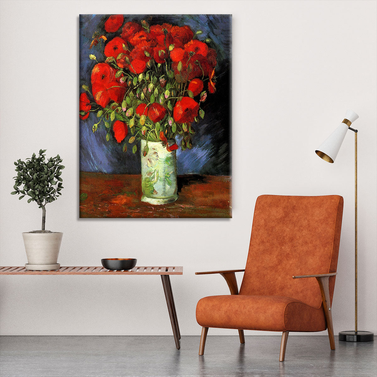 Vase with Red Poppies by Van Gogh Canvas Print or Poster - Canvas Art Rocks - 6