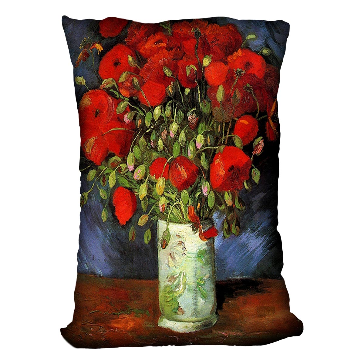 Vase with Red Poppies by Van Gogh Cushion