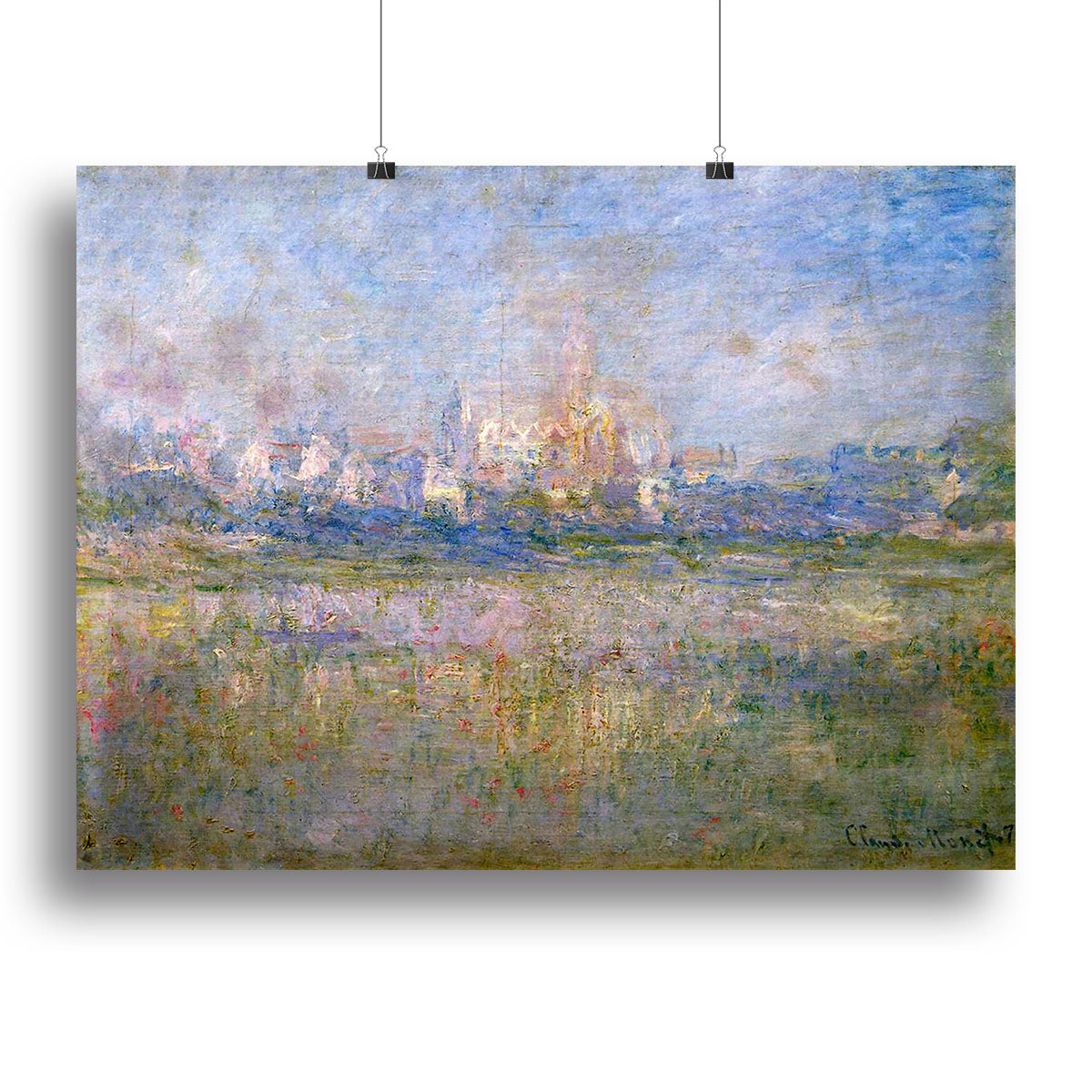 Vctheuil in the fog by Monet Canvas Print or Poster - Canvas Art Rocks - 2