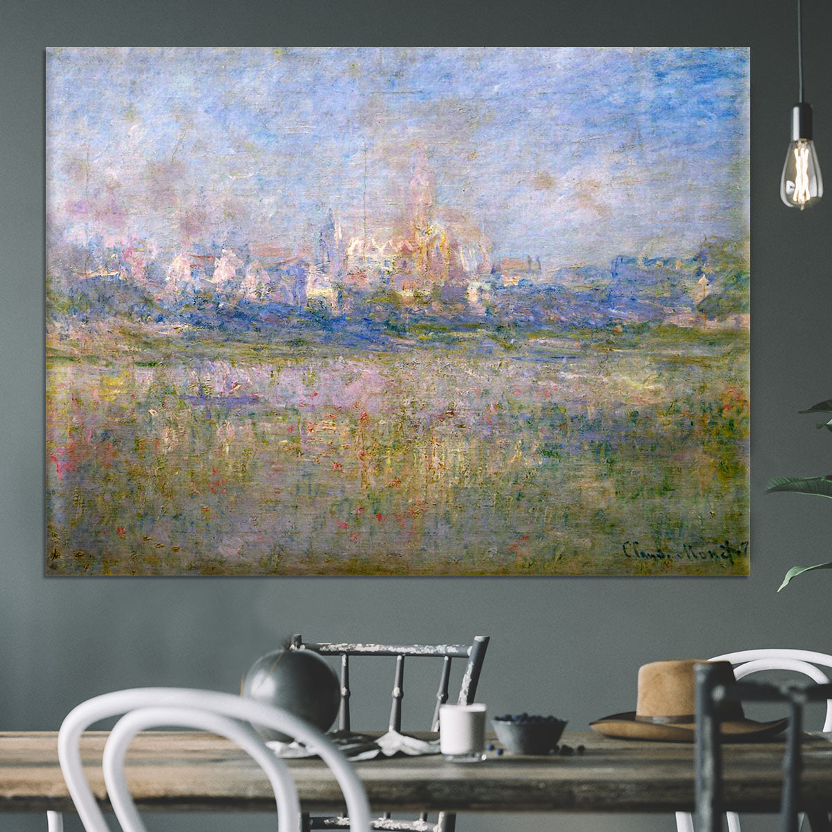 Vctheuil in the fog by Monet Canvas Print or Poster - Canvas Art Rocks - 3