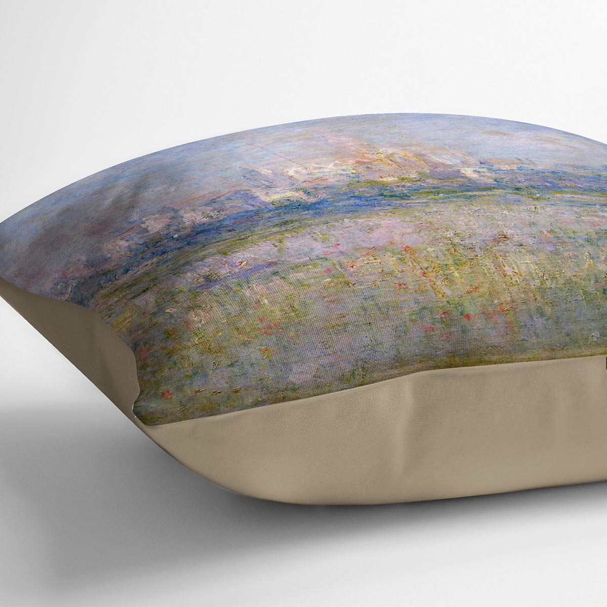 Vctheuil in the fog by Monet Cushion