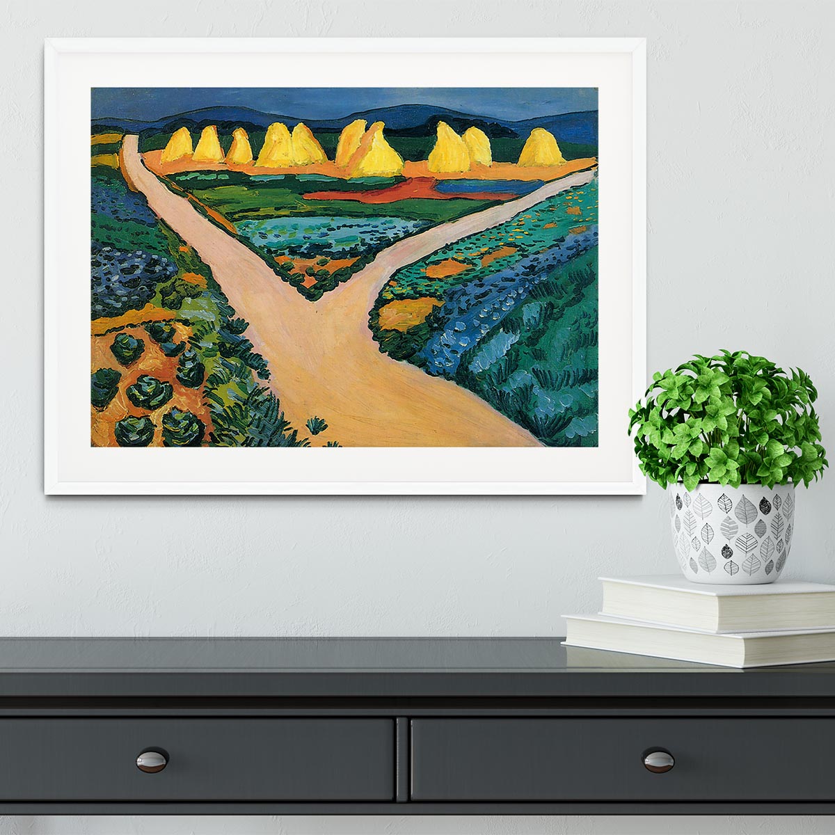 Vegetable Fields by Macke Framed Print - Canvas Art Rocks - 5