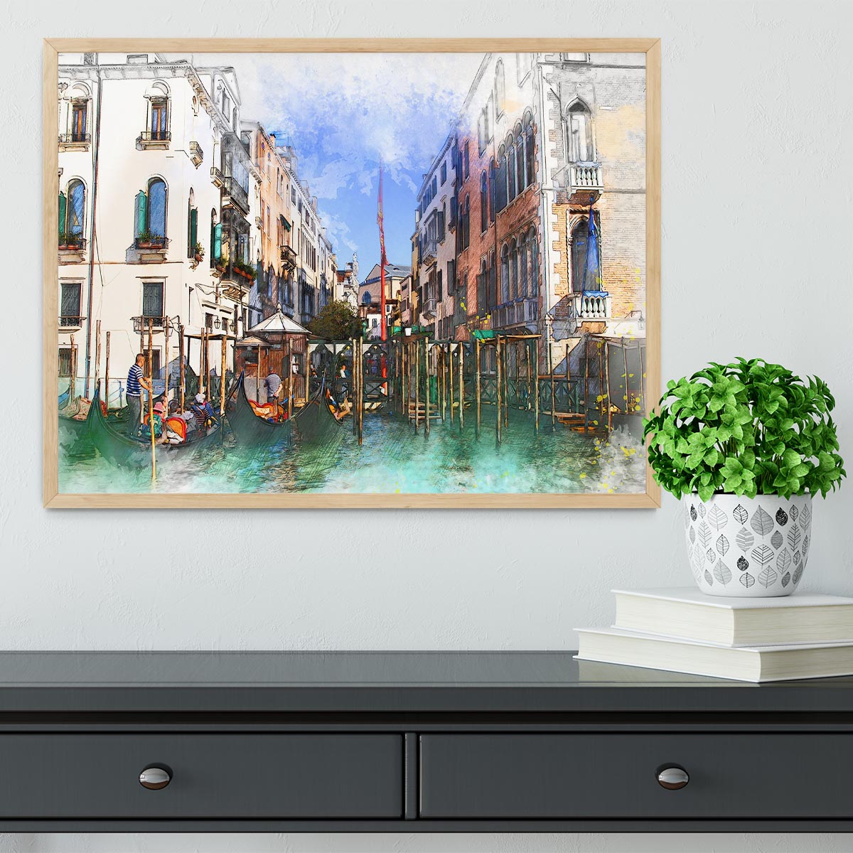 Venice Painting Framed Print - Canvas Art Rocks - 4