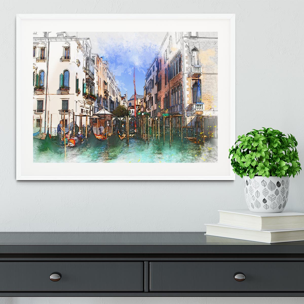 Venice Painting Framed Print - Canvas Art Rocks - 5