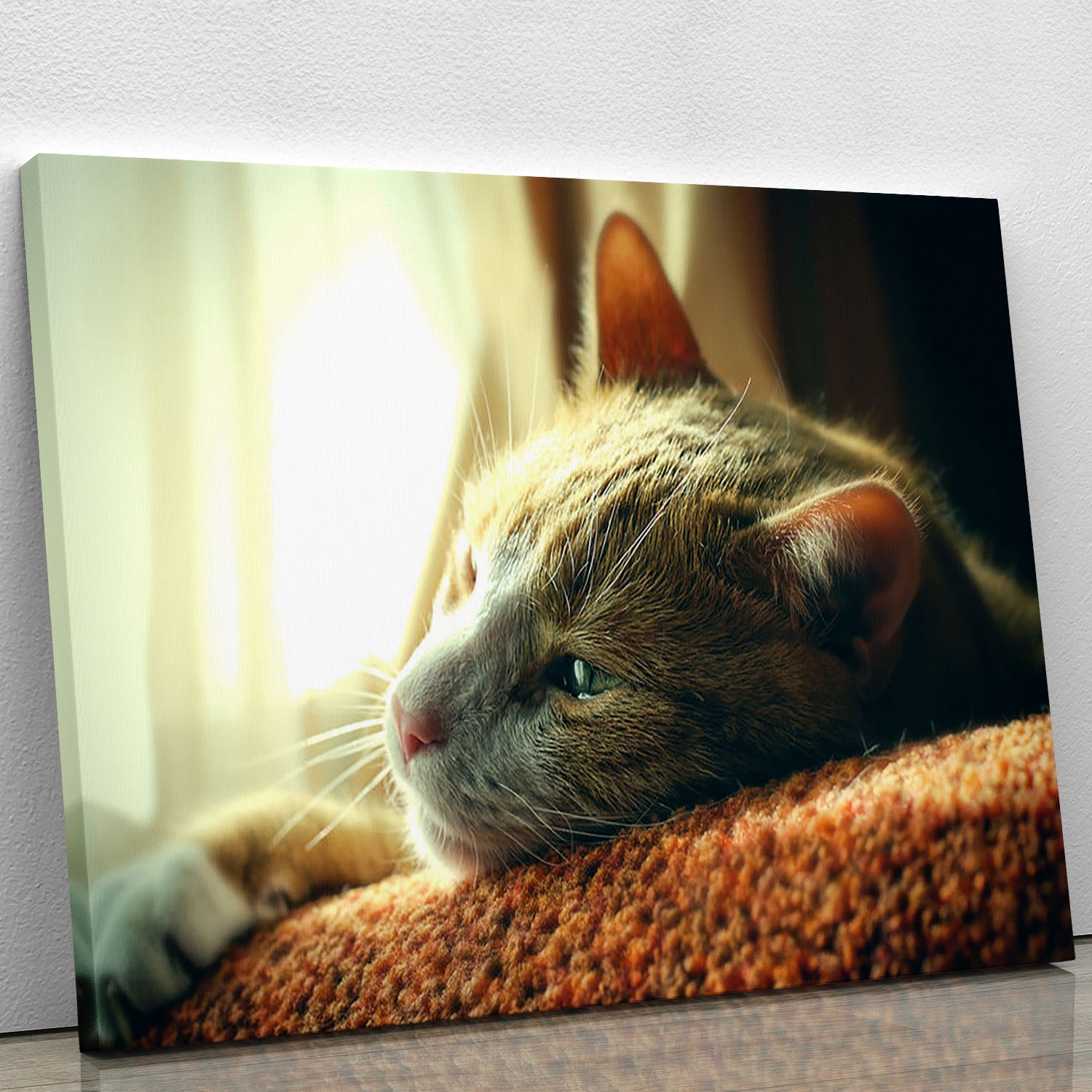 Very Sad Red Cat Canvas Print or Poster - Canvas Art Rocks - 1