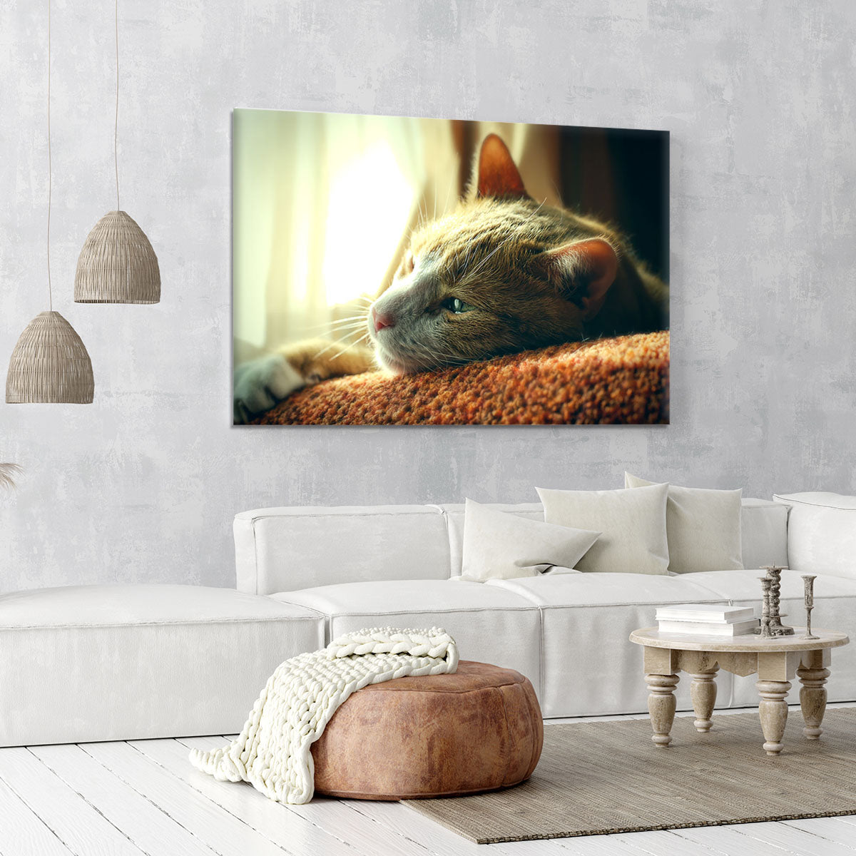Very Sad Red Cat Canvas Print or Poster - Canvas Art Rocks - 6