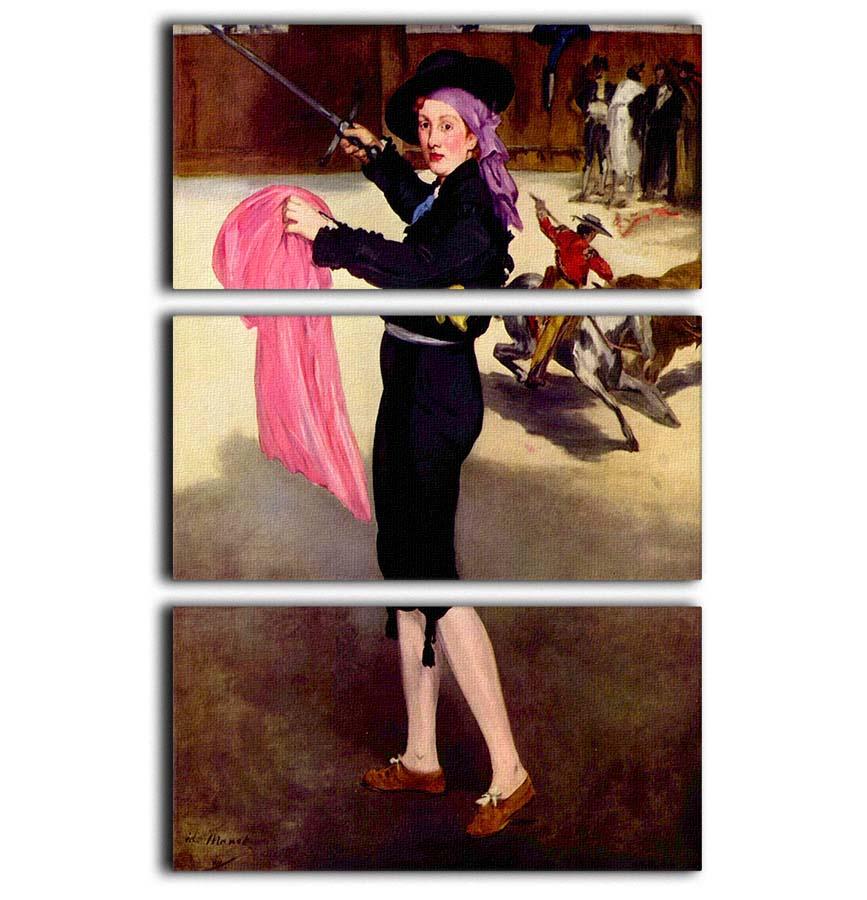 Victorine in the Costume of a Matador by Manet 3 Split Panel Canvas Print - Canvas Art Rocks - 1
