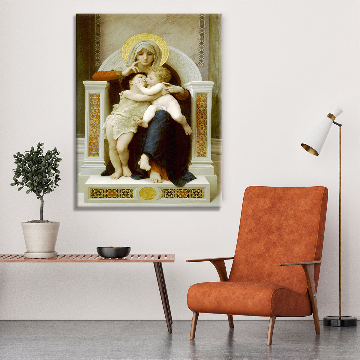 Vierge-Jesus SaintJeanBaptiste 1875 By Bouguereau Canvas Print or Poster - Canvas Art Rocks - 6