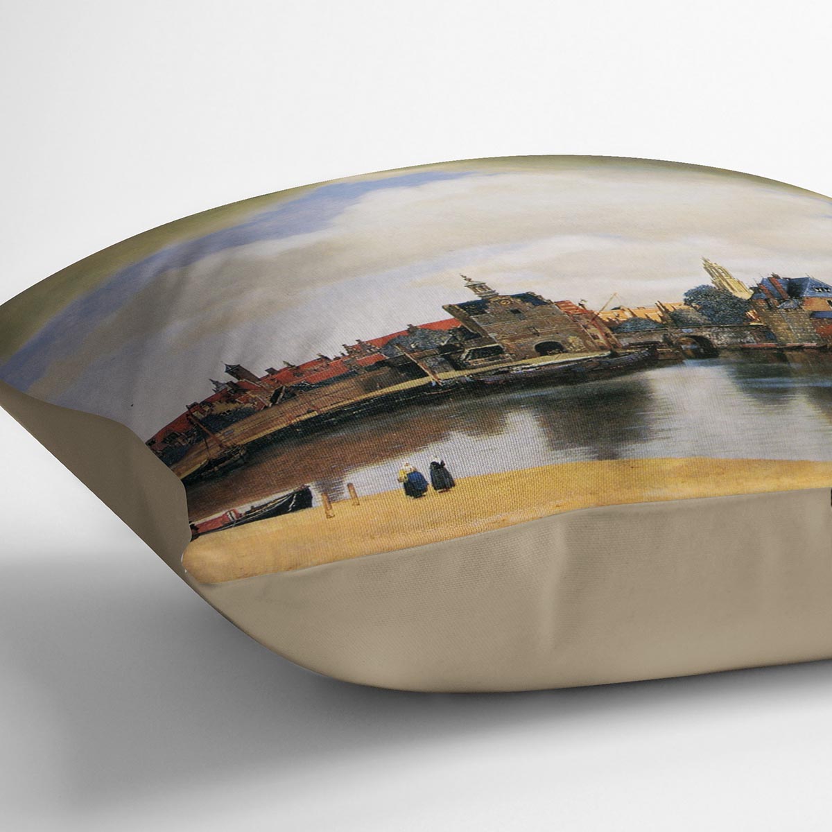 View of Delft by Vermeer Cushion