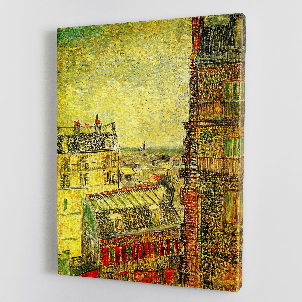 View of Paris from Vincent s Room in the Rue Lepic by Van Gogh Canvas Print or Poster - Canvas Art Rocks - 1