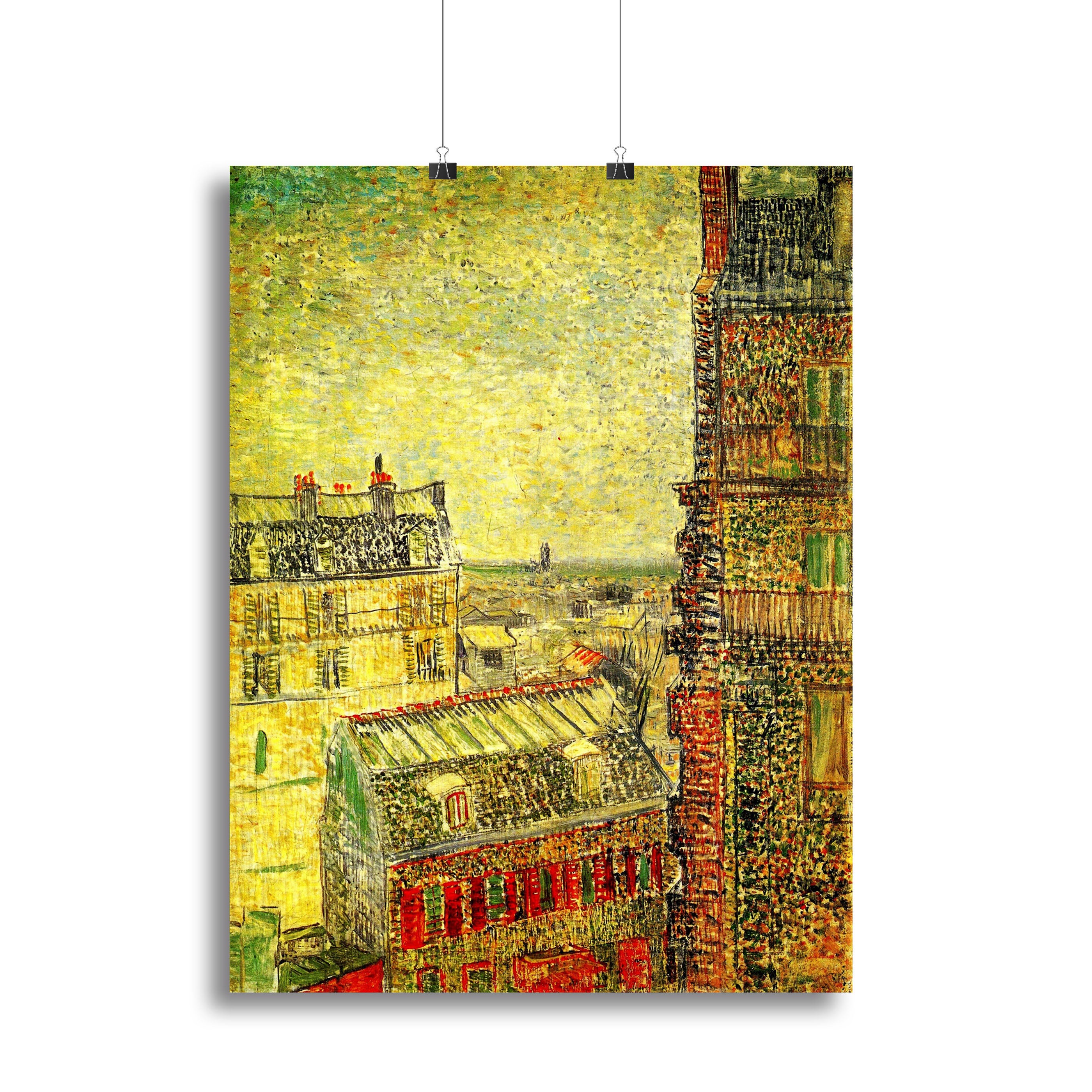 View of Paris from Vincent s Room in the Rue Lepic by Van Gogh Canvas Print or Poster - Canvas Art Rocks - 2