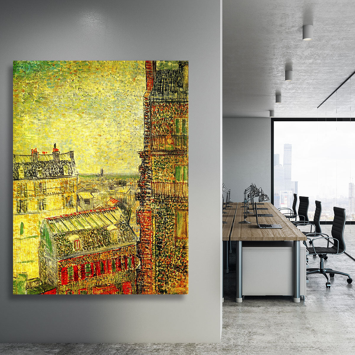 View of Paris from Vincent s Room in the Rue Lepic by Van Gogh Canvas Print or Poster - Canvas Art Rocks - 3