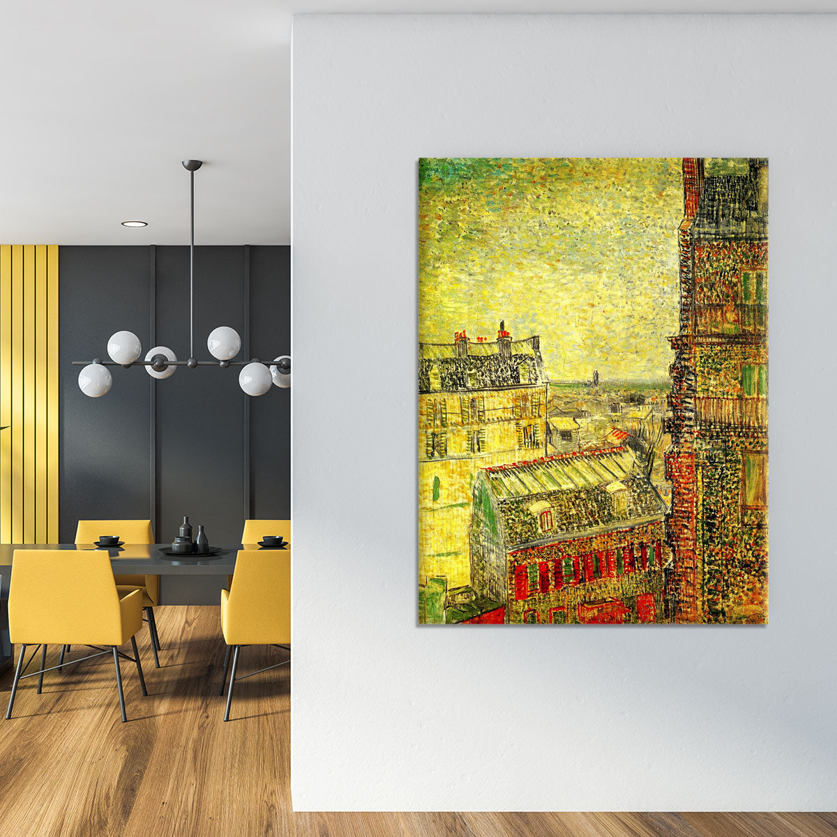 View of Paris from Vincent s Room in the Rue Lepic by Van Gogh Canvas Print or Poster - Canvas Art Rocks - 4