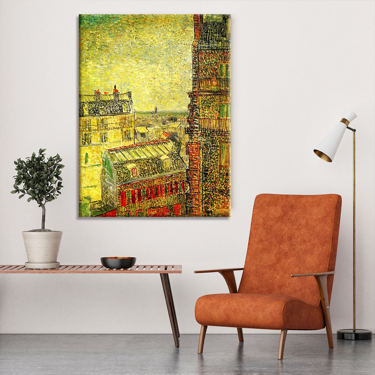 View of Paris from Vincent s Room in the Rue Lepic by Van Gogh Canvas Print or Poster - Canvas Art Rocks - 6