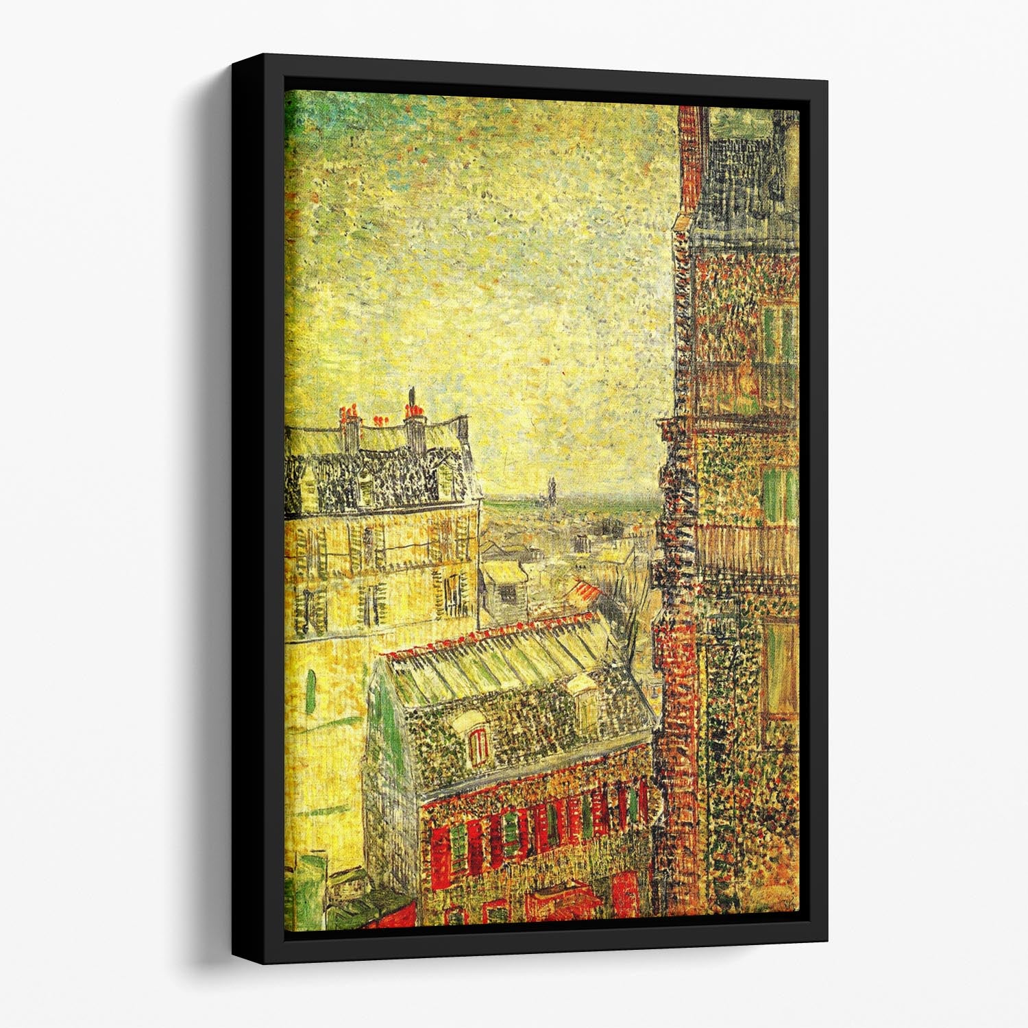 View of Paris from Vincent s Room in the Rue Lepic by Van Gogh Floating Framed Canvas