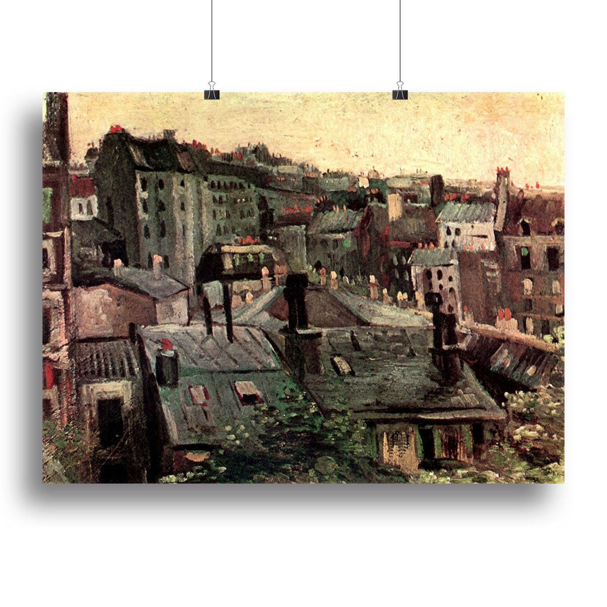 View of Roofs and Backs of Houses by Van Gogh Canvas Print or Poster - Canvas Art Rocks - 2