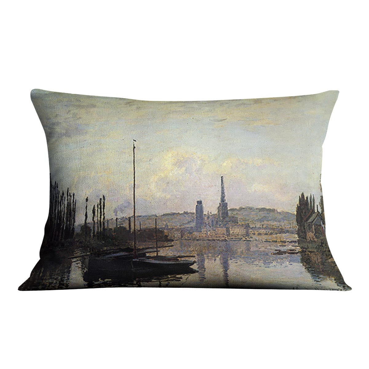 View of Rouen by Monet Cushion