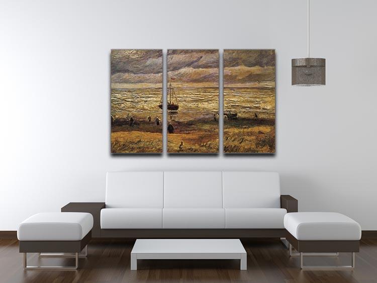 View of the Sea at Scheveningen by Van Gogh 3 Split Panel Canvas Print - Canvas Art Rocks - 4