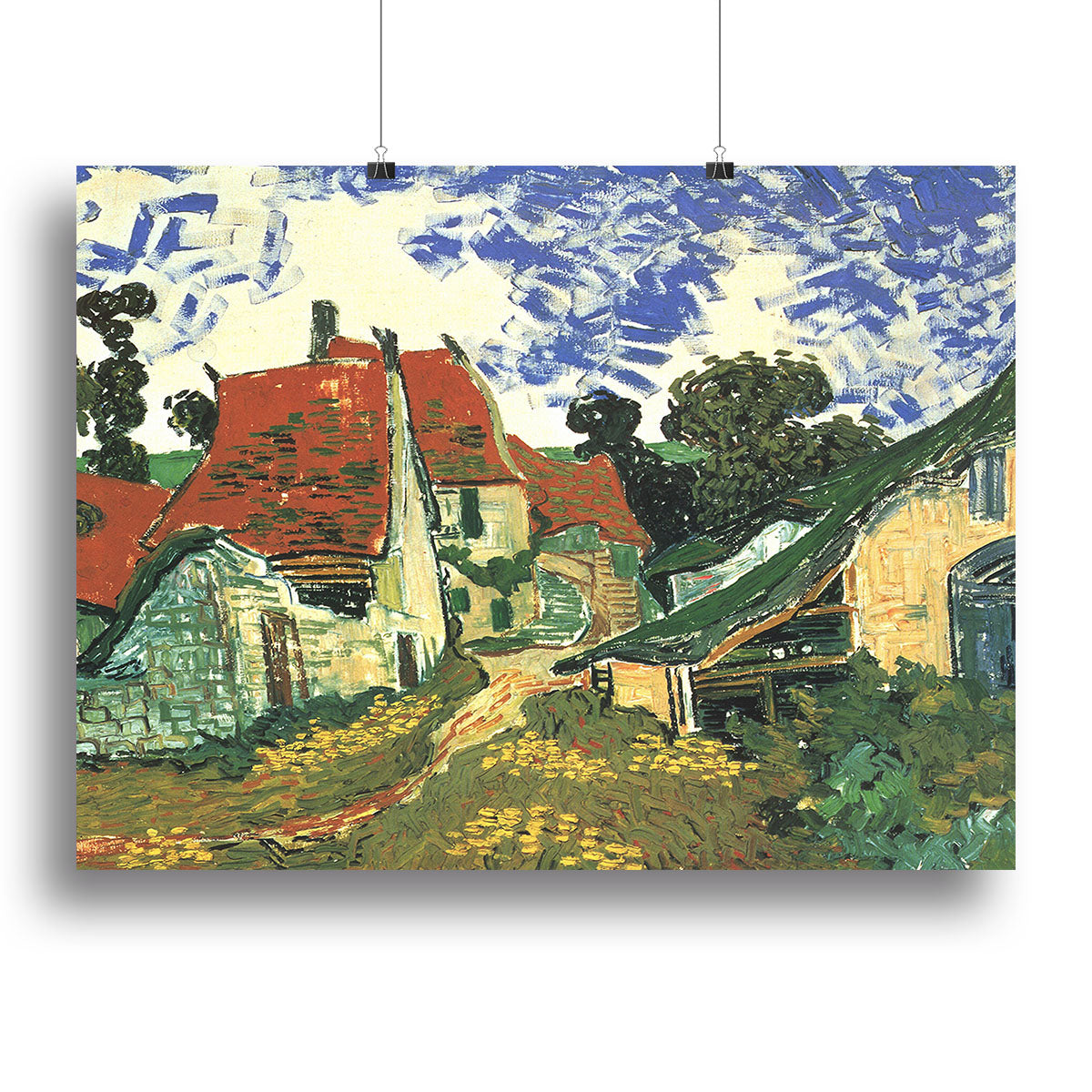 Villages Street in Auvers by Van Gogh Canvas Print or Poster - Canvas Art Rocks - 2