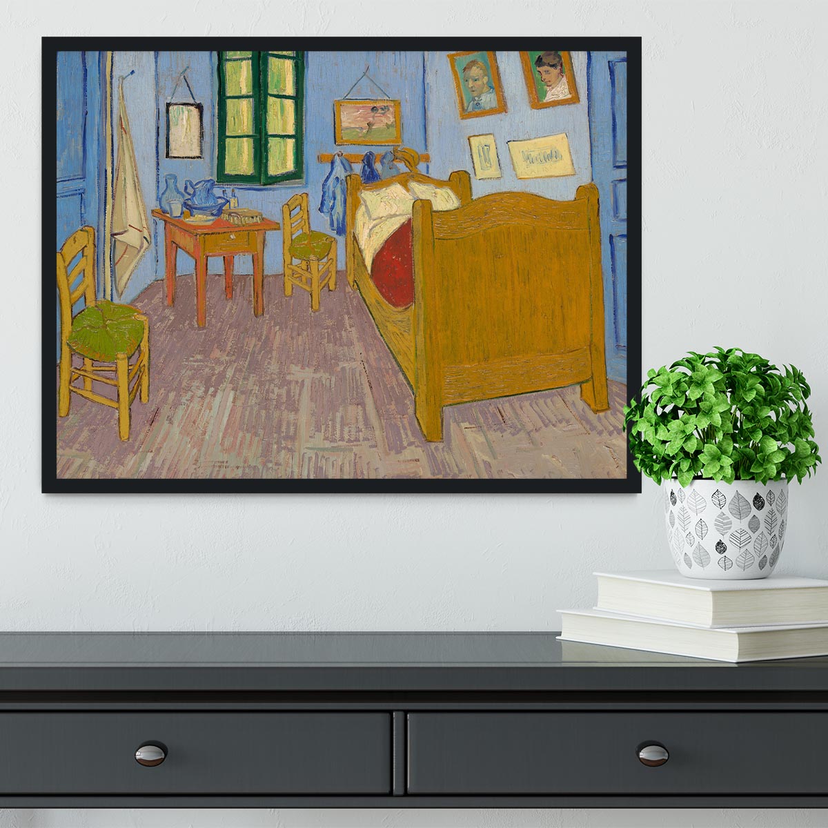 Vincents bedroom at Arles Framed Print - Canvas Art Rocks - 2
