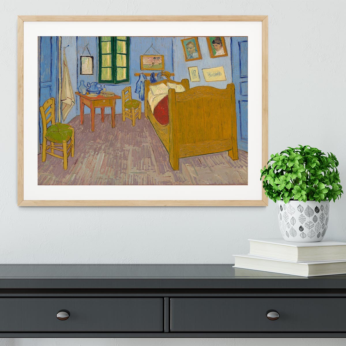 Vincents bedroom at Arles Framed Print - Canvas Art Rocks - 3