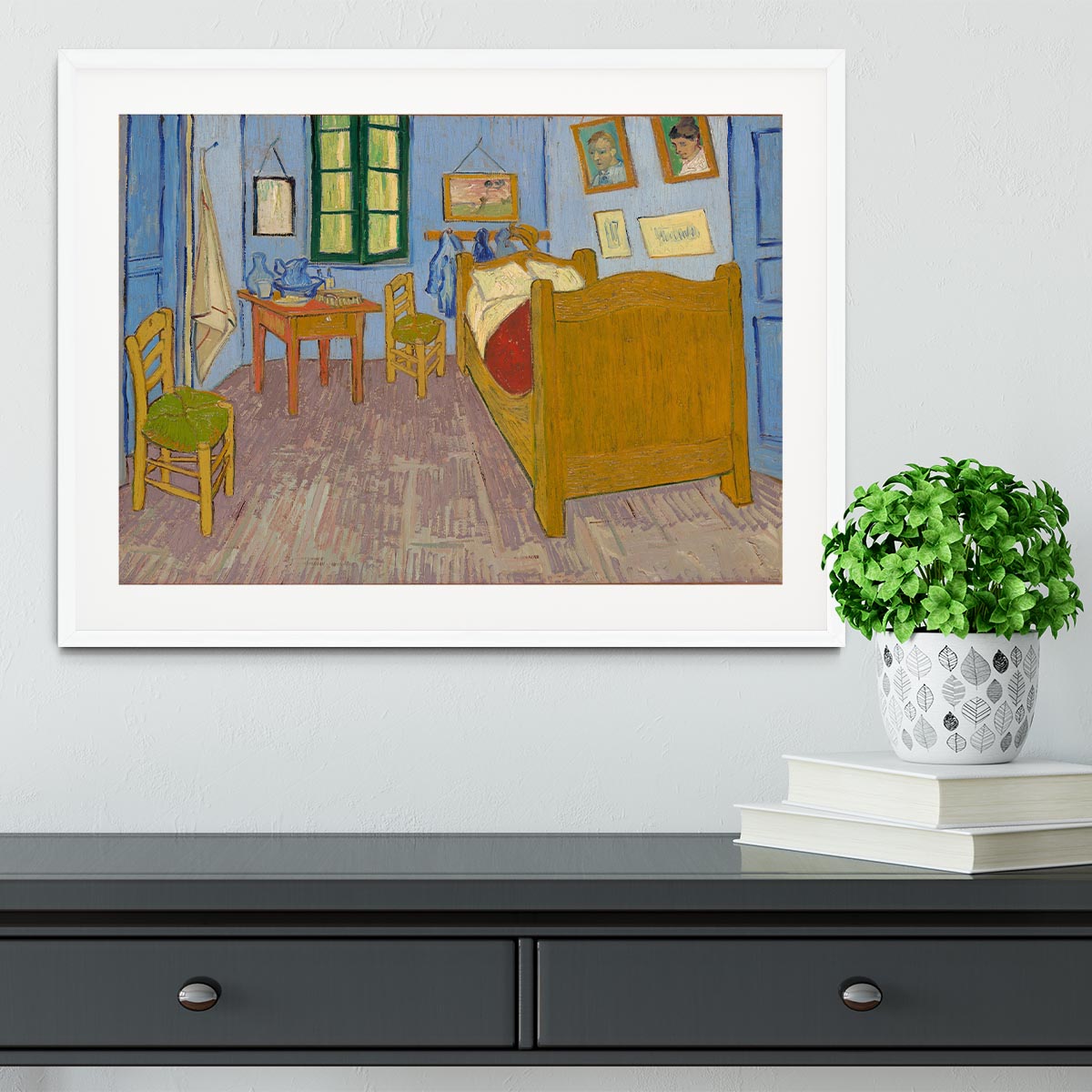 Vincents bedroom at Arles Framed Print - Canvas Art Rocks - 5