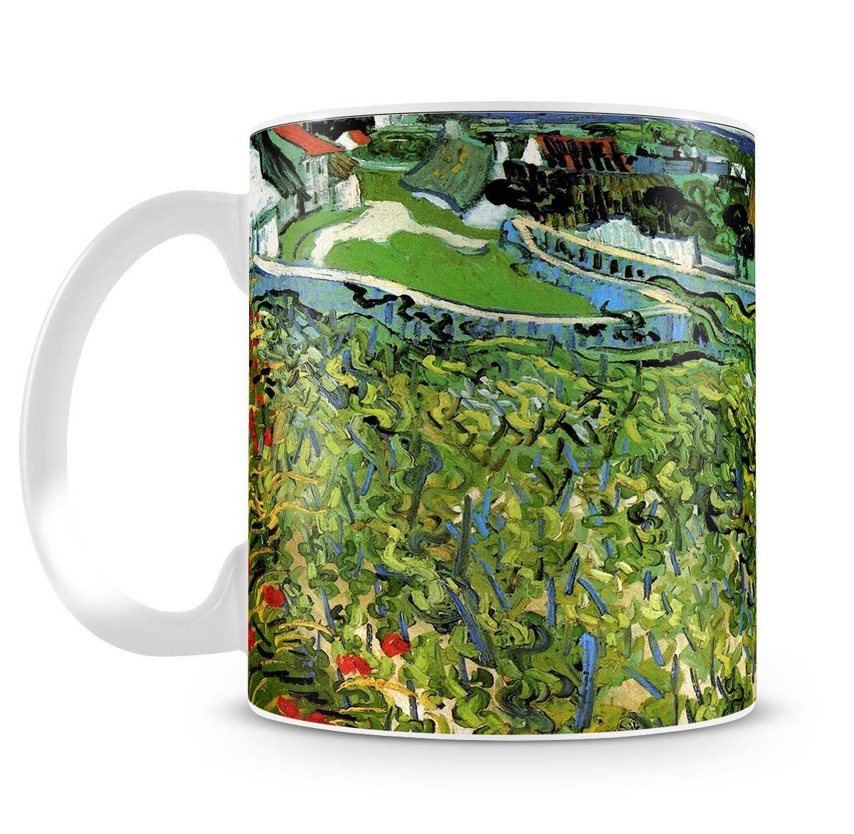 Vineyards with a View of Auvers by Van Gogh Mug - Canvas Art Rocks - 4