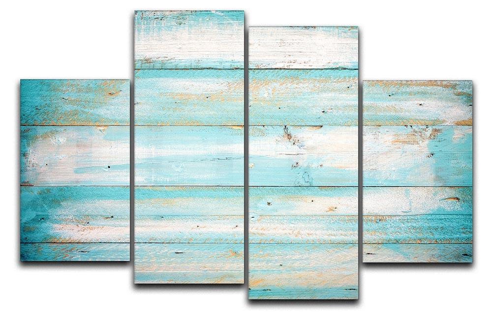 Vintage beach wood 4 Split Panel Canvas  - Canvas Art Rocks - 1