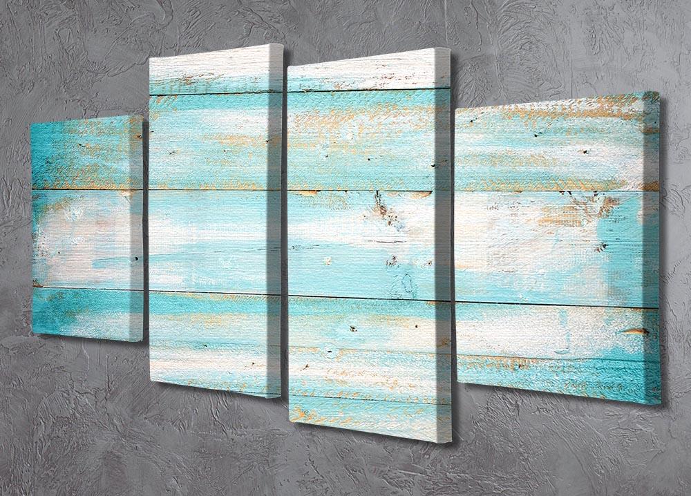 Vintage beach wood 4 Split Panel Canvas  - Canvas Art Rocks - 2