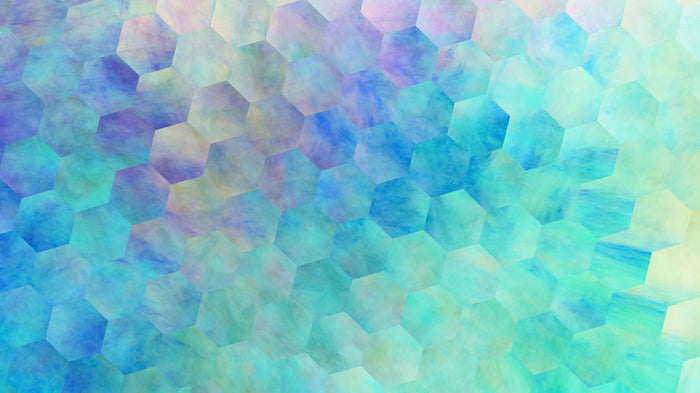Violet and Blue Hexagons Wall Mural Wallpaper