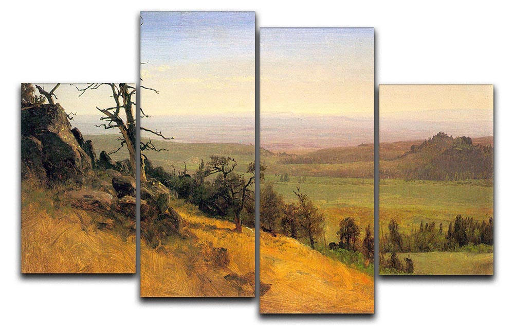 Wasatch Mountains Nebraska by Bierstadt 4 Split Panel Canvas - Canvas Art Rocks - 1