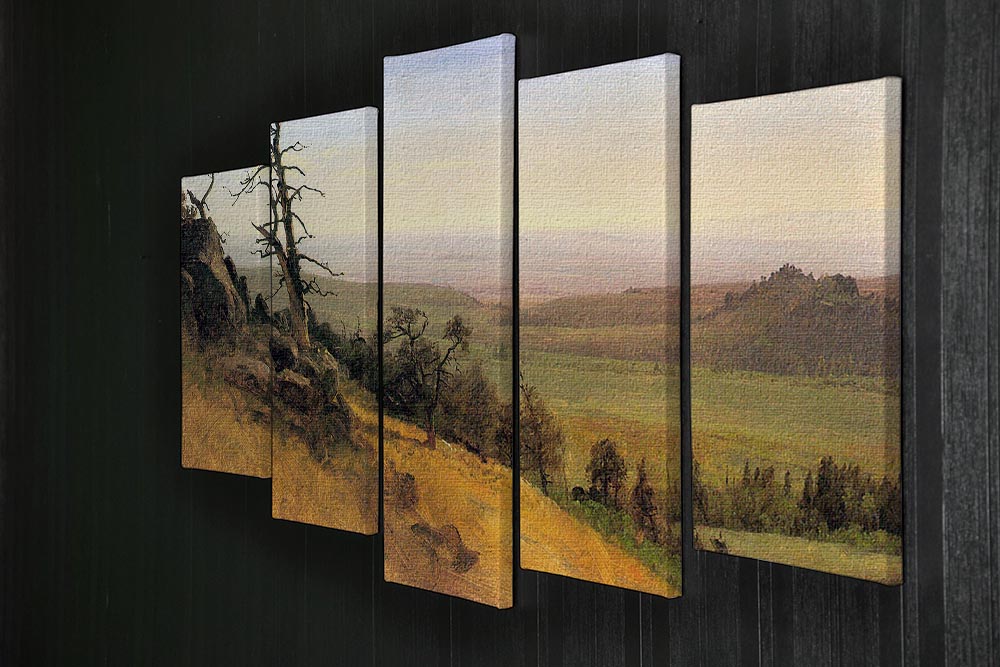Wasatch Mountains Nebraska by Bierstadt 5 Split Panel Canvas - Canvas Art Rocks - 2