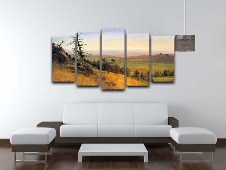 Wasatch Mountains Nebraska by Bierstadt 5 Split Panel Canvas - Canvas Art Rocks - 3