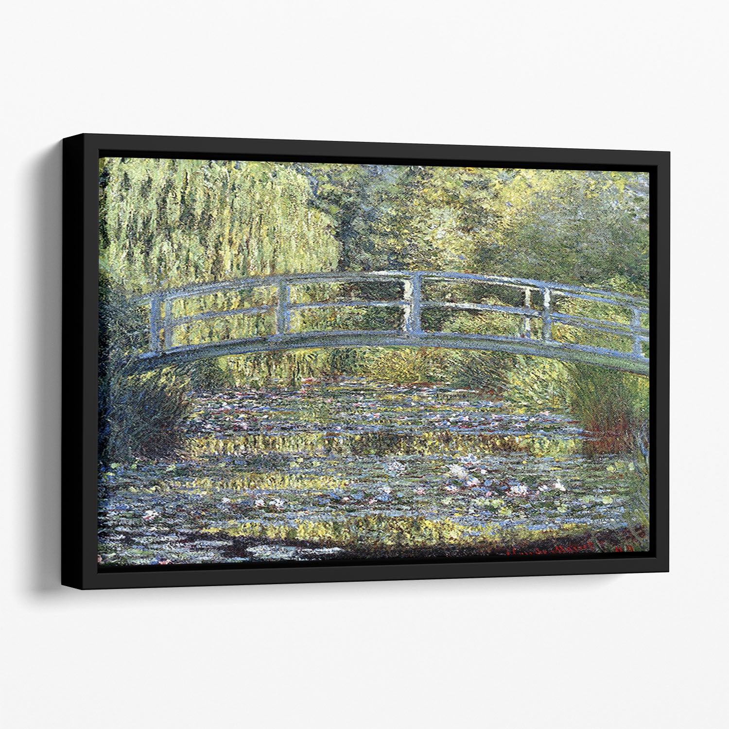 Water Lilies 9 by Monet Floating Framed Canvas