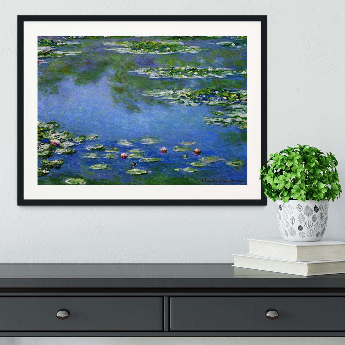 Water Lilies by Monet Framed Print - Canvas Art Rocks - 1