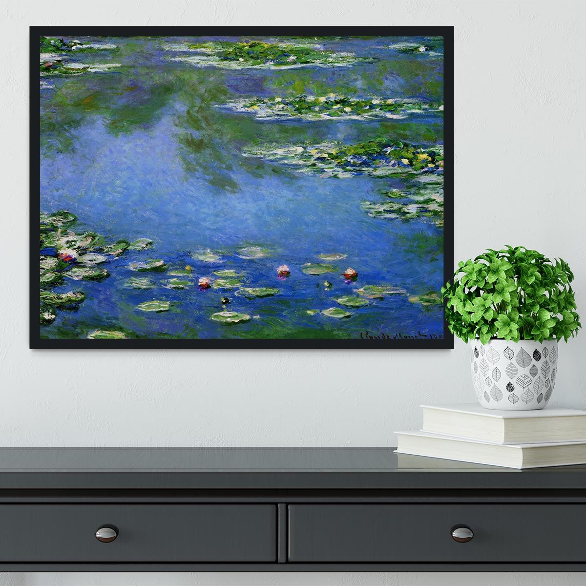 Water Lilies by Monet Framed Print - Canvas Art Rocks - 2