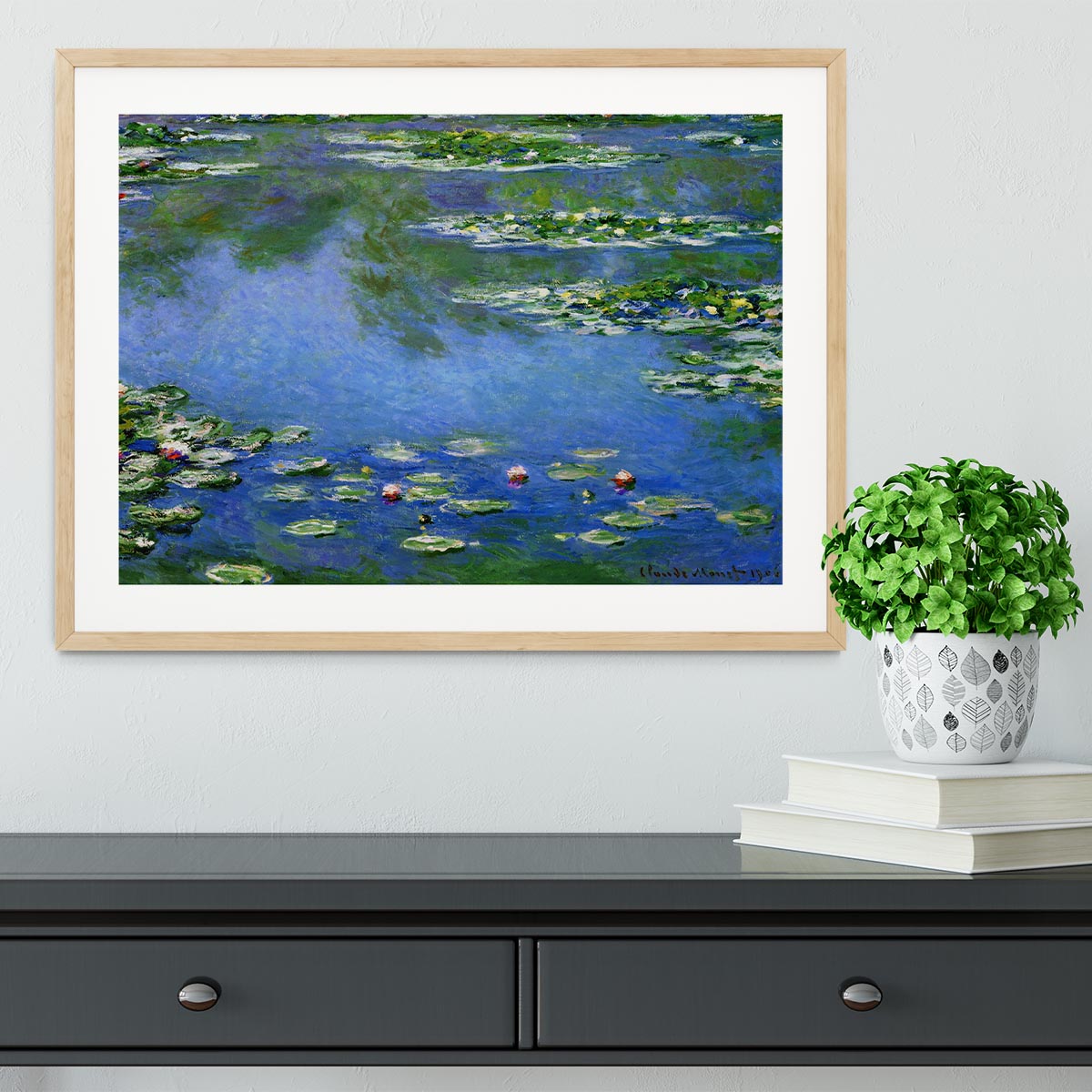 Water Lilies by Monet Framed Print - Canvas Art Rocks - 3