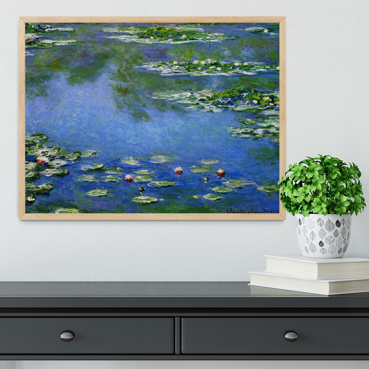 Water Lilies by Monet Framed Print - Canvas Art Rocks - 4