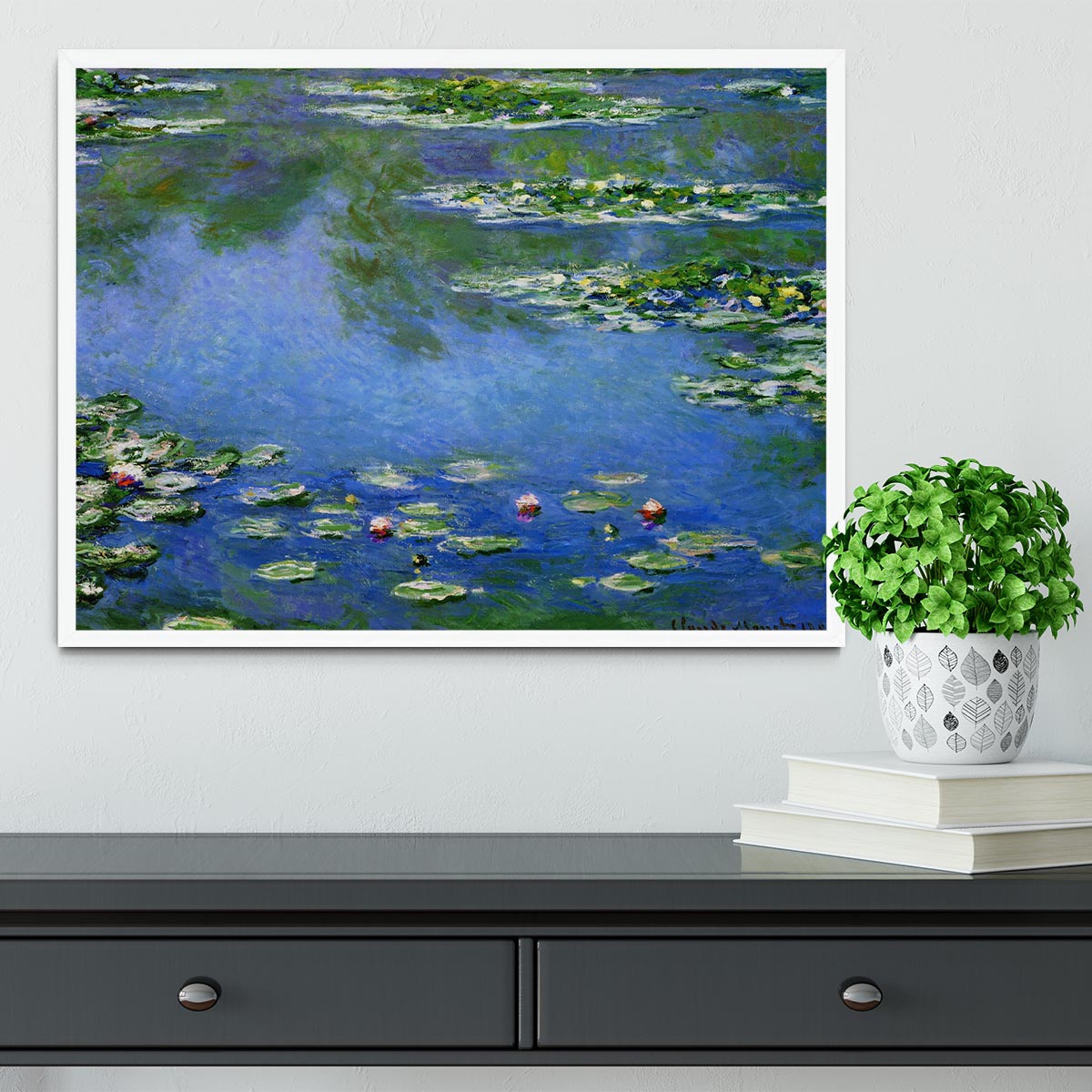 Water Lilies by Monet Framed Print - Canvas Art Rocks -6