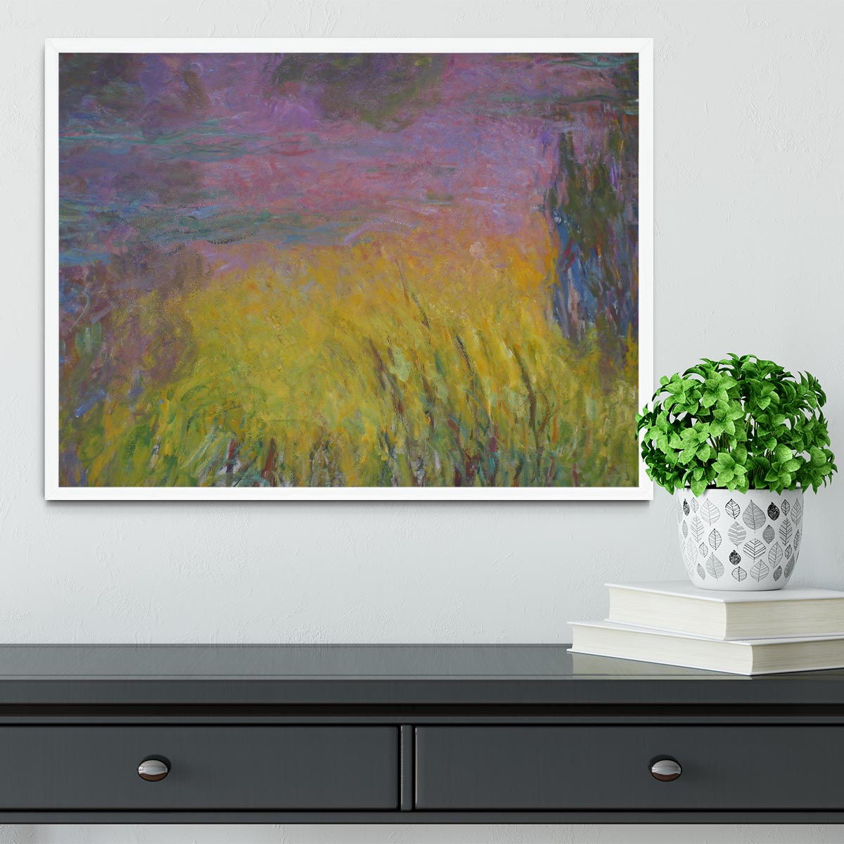 Water Lillies 12 by Monet Framed Print - Canvas Art Rocks -6