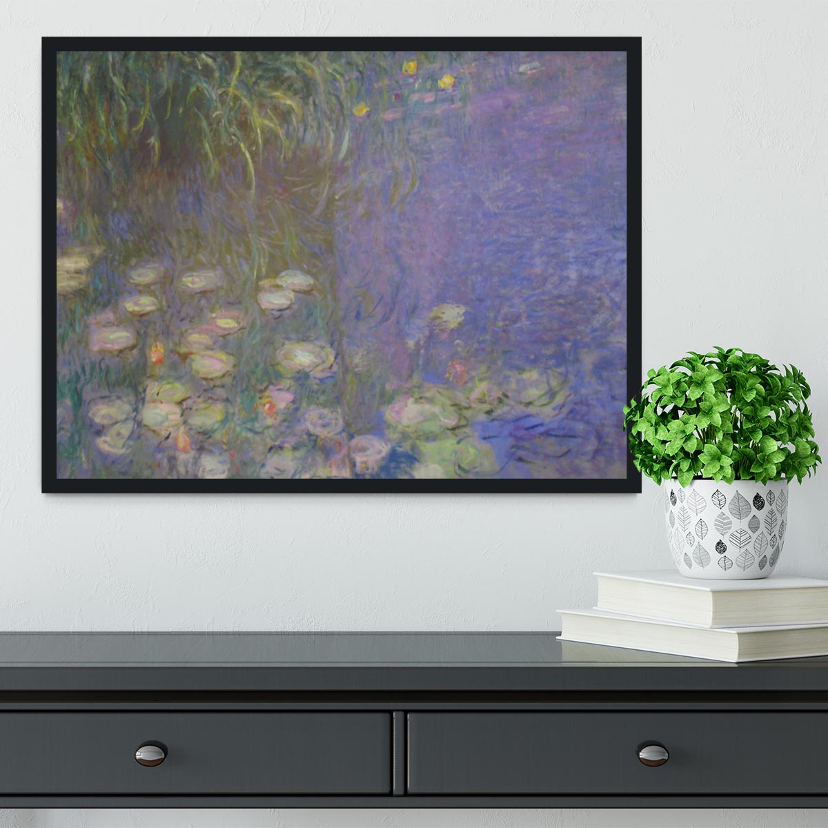 Water Lillies 13 by Monet Framed Print - Canvas Art Rocks - 2